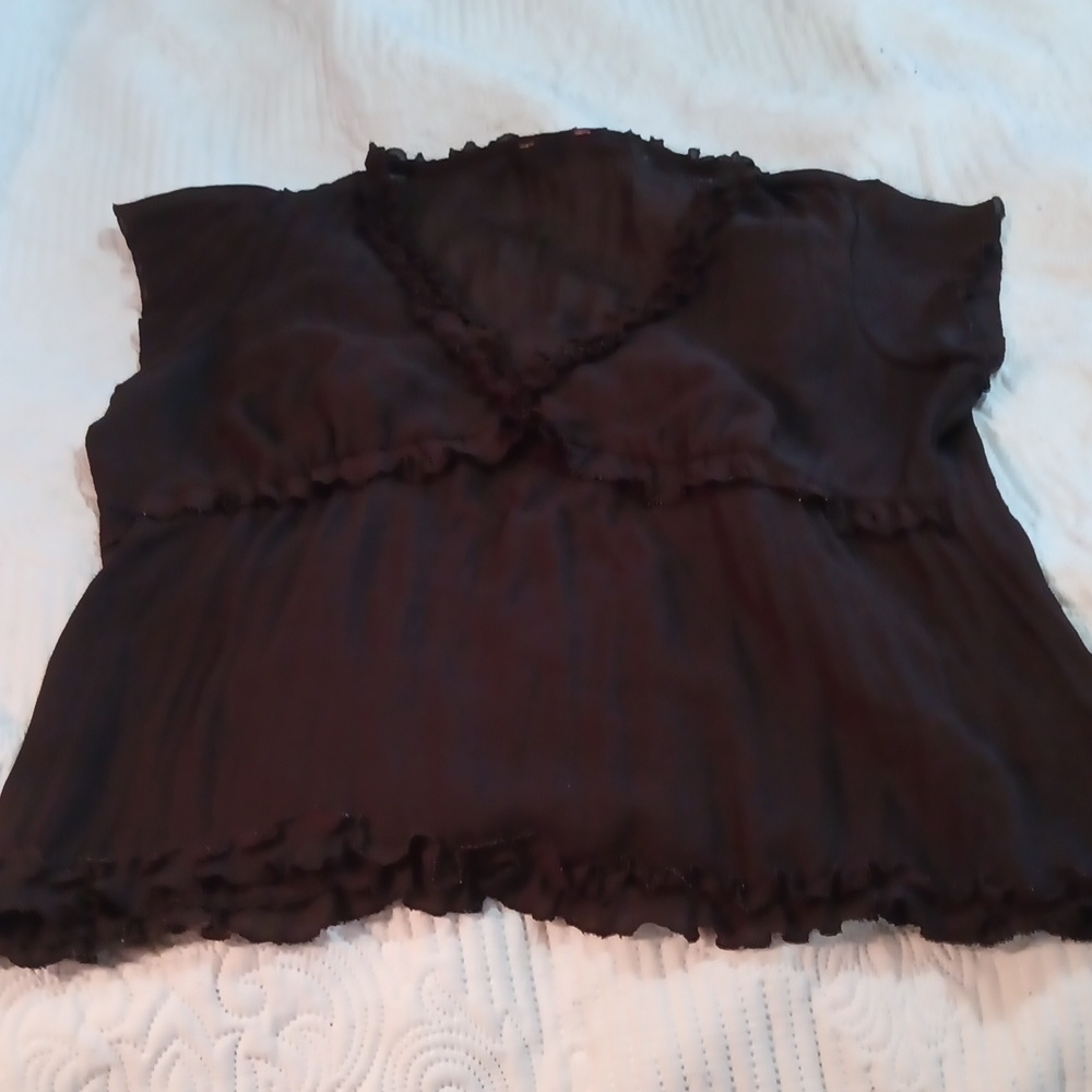 Brown sheer top